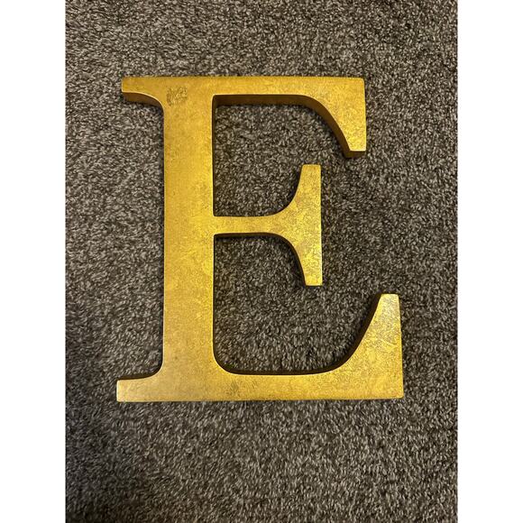 Pottery Barn decorative gold "E" letter - Picture 1 of 4